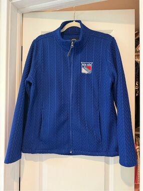 New York Rangers Royal Blue Zip-Up Sweater Jacket